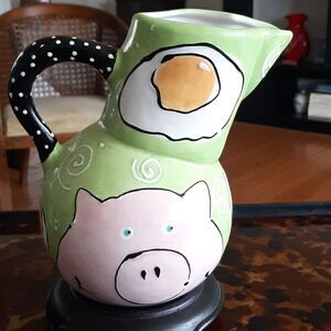 Vintage Joanne Delomba ceramic pitcher
